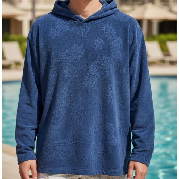 Tommy Bahama Poolside Paradise Cotton Blend Terry Hoodie Tommy Bahama - Picture 2 of 11